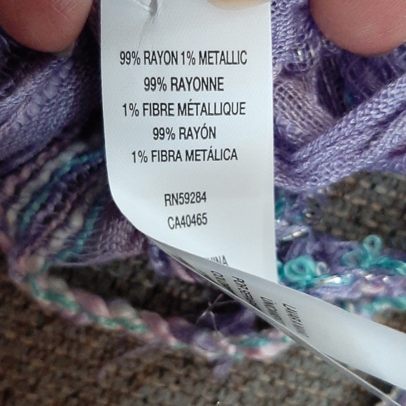 NWT Set of 2 Girls Silver & Purple Scarfs, OS - Picture 8 of 12